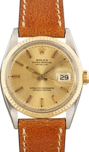 Used Rolex Datejust Two Tone 1601 Champagne Dial