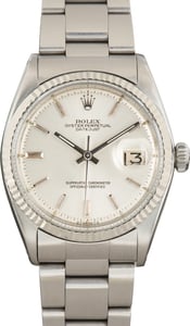 Vintage Stainless Steel Rolex Datejust Ref 1601 Silver Sigma Dial