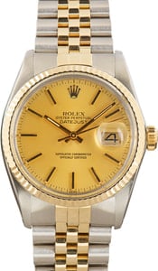 Used Rolex Datejust 36 Ref 16013 Champagne