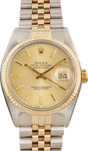Used Rolex Datejust 36 Ref 16013 Fluted Bezel