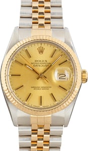 Rolex Datejust ref 16013 Champagne Dial