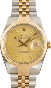 Pre-Owned Rolex Datejust 36 Ref 16013 Two Tone