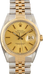 Pre-Owned Rolex Datejust 16013 Champagne Dial