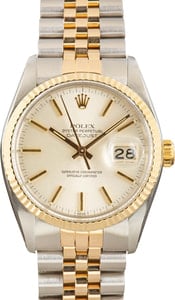 Used Rolex Datejust 36 ref 16013 Silver Index Dial