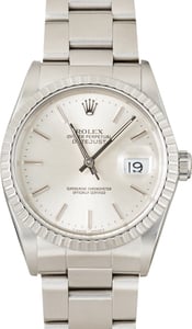 Pre-Owned Rolex Datejust 36 Silver Dial Ref 16030 Stainless Steel