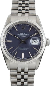 Pre-Owned Rolex Datejust 36 Ref 16030 Blue Dial