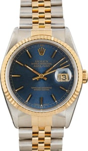 Rolex Datejust ref 16233 Blue Index Dial