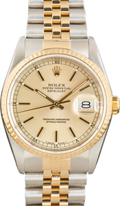 Rolex Datejust 16233 Stainless Steel & Yellow Gold