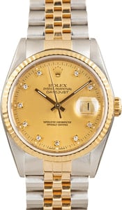 Rolex Datejust 36 Ref 16233 Diamond Dial