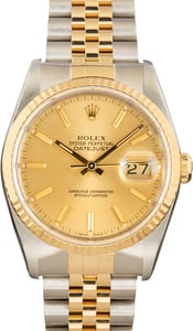 Used Two-Tone Rolex Datejust 36 16233 Champagne Dial