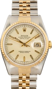 Used Two-Tone Rolex Datejust 36 Ref 16233 Ivory Jubilee Dial