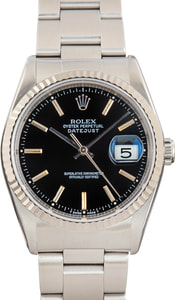 Used Rolex Datejust Ref 16234 Black Dial