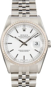 Used Jubilee Rolex Datejust 36 Ref 16234 Silver Index Dial