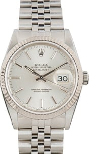 Pre-owned Rolex Datejust 36 Ref 16234 Silver