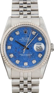 Rolex Datejust 36 16234 Sodalite Diamond Dial
