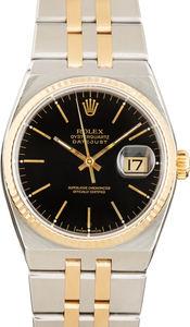 Used Rolex Oysterquartz Datejust Ref 17013 Black Dial