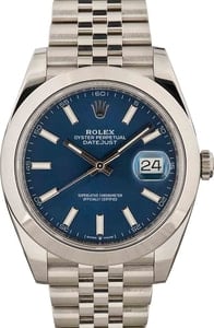 PreOwned Rolex Datejust 41 Ref 126300 Blue Dial