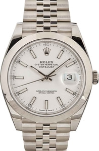 Rolex Datejust 41 Ref 126300 White Dial
