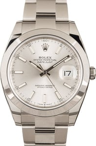 Rolex Datejust 41 Ref 126300 Silver Dial