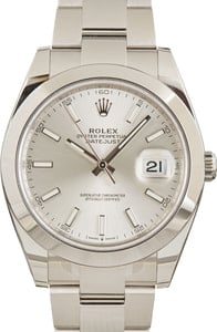 Rolex Datejust 41 Ref 126300 Silver Dial