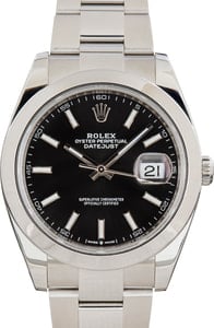 Rolex Datejust 41 Ref 126300 Black Dial
