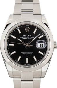 Rolex Datejust 41 Steel Oyster 126300 Black Dial