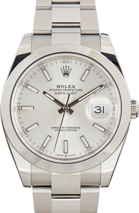 Pre-Owned Rolex Datejust 41 Ref 126300 Silver Dial
