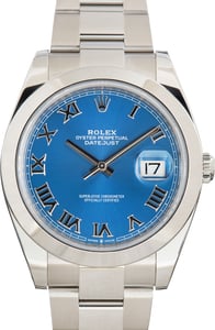 Used Rolex Datejust 41 Ref 126300 Blue Roman Dial