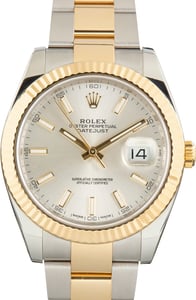 Used Silver Dial Rolex Datejust 41 Ref 126333 Steel & Gold