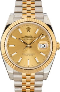 Men's Rolex Datejust 41 Ref 126333 Champagne Dial