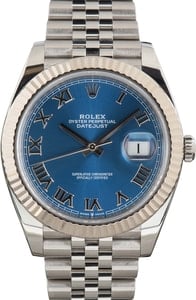 Rolex Datejust 41 Blue Roman Dial 126334 Jubilee Band