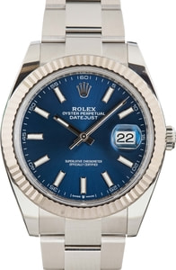 Rolex Datejust 41 Ref 126334 Blue Chromalight Dial