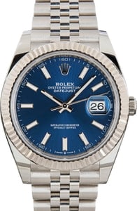 Rolex Datejust 41 Blue Dial 126334 Steel Jubilee