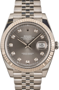 Pre-Owned Rolex Datejust 41 Ref 126334 Slate Diamond Dial