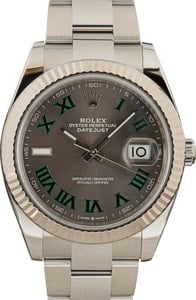 Rolex Datejust 41MM Stainless Steel, Oyster Band Slate Wimbledon Dial, B&P (2019)