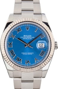 Used Rolex Datejust 41 126334 Blue Roman Dial
