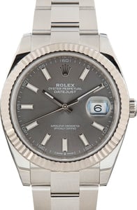Pre-owned Rolex Datejust 41 Ref 126334 Slate Index Dial