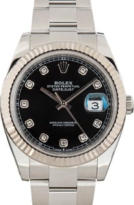 Used Rolex Datejust 41 Black Diamond Dial 126334