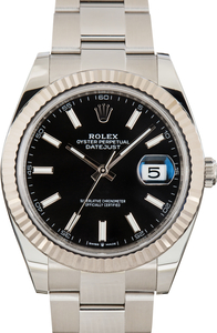 Pre-Owned Rolex Datejust 41 Black Dial Ref 126334
