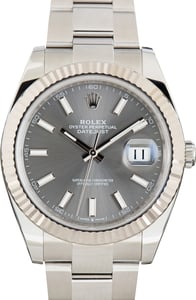 Used Rolex Datejust 41 Slate Dial Ref 126334 Stainless Steel