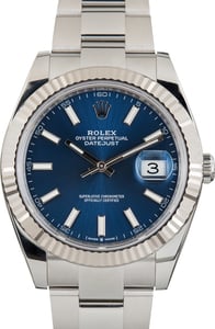 Used Rolex Datejust 41 Stainless Steel Ref 126334 Blue Dial