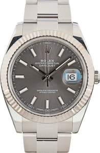 Rolex Datejust 41 Ref 126334 Slate Chromalight Dial
