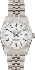 Ladies Rolex Datejust 31 Ref 68240 White Dial