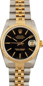 Pre-Owned Rolex Datejust 68273 Black Dial