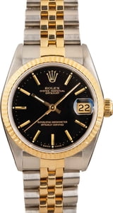 Pre-Owned Rolex Datejust 68273 Black Dial