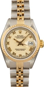 Rolex Datejust 26MM Two Tone, Ivory Roman Dial Jubilee Band, Fluted Bezel (1985)