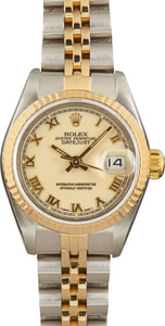 Rolex Datejust 26MM Two Tone, Ivory Roman Dial Jubilee Band, Fluted Bezel (1985)