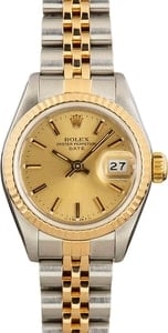 Ladies Rolex Date 69173 Champagne Dial