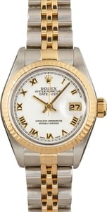Rolex Datejust 69173 White Roman Dial
