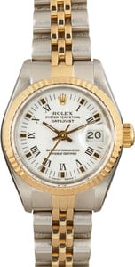 Rolex Datejust 26MM Steel & 18k Gold, Fluted Bezel Roman Dial, Rolex Papers (1987)